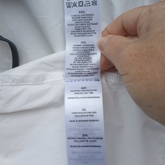 Elevate Microsoft Logo White Gray Windbreaker Zip Up Jacket Mens XL - Picture 7 of 11